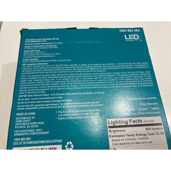 75-Watt Equivalent ST19 Antique Edison Dimmable  Vintage Daylight 4 Bulbs 💡 - Picture 7 of 11